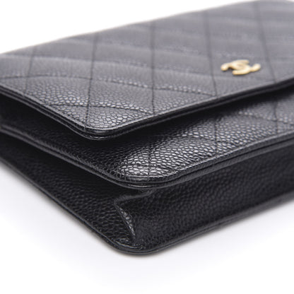 Chanel Caviar Quilted Wallet On Chain WOC Black 9 of 12