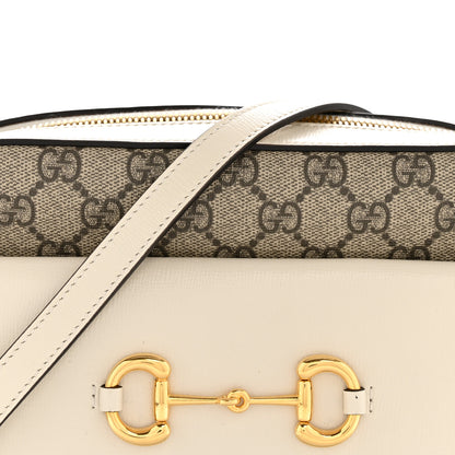 Gucci GG Supreme Monogram Small Horsebit 1955 Shoulder Bag Beige Mystic White 8 of 12