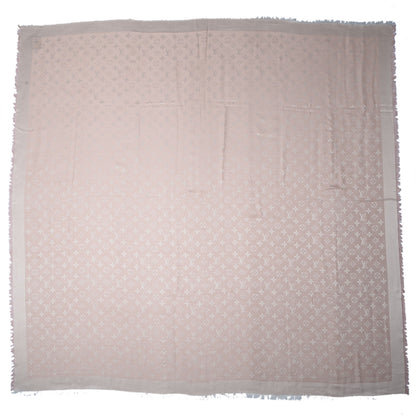 Louis Vuitton Silk Wool Monogram Denim Shawl Rose 3 of 5
