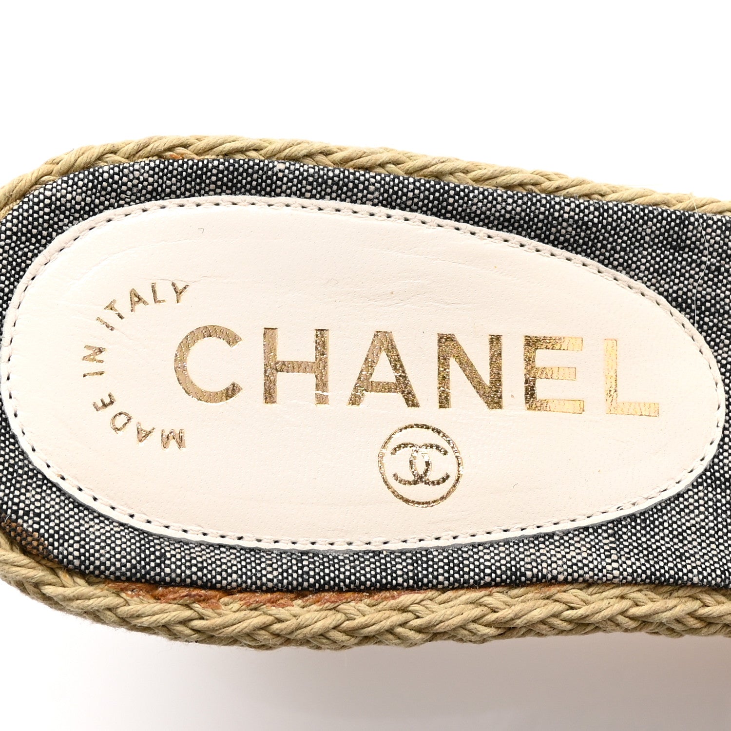 Chanel Fabric CC Espadrille Sandals 40 Beige 7 of 13
