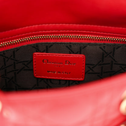 Christian Dior Lambskin Cannage Small Lucky Badges My Lady Dior Red 6 of 10
