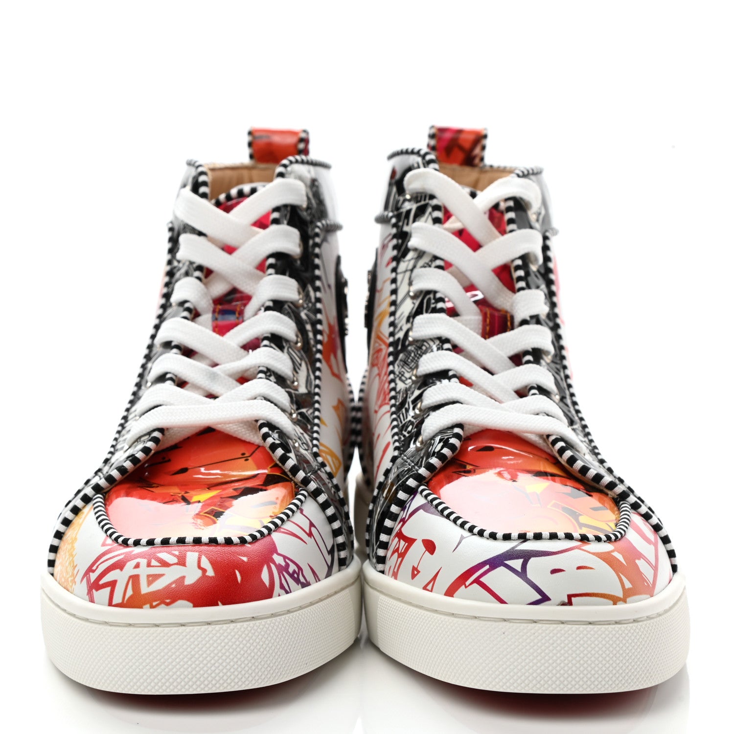 Christian Louboutin Patent Graffiti Rantus Orlato Sneakers 41 White Multicolor 2 of 11