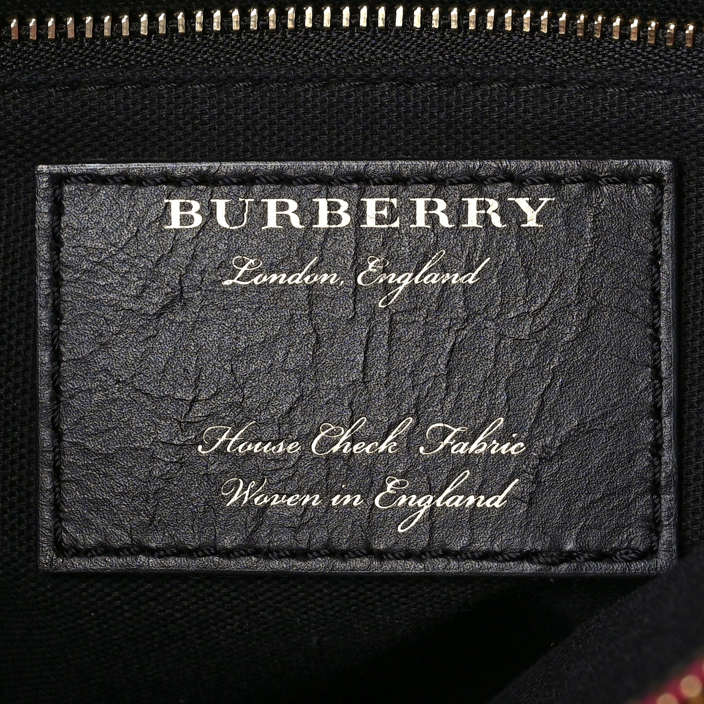 Grainy Calfskin House Check Medium Banner Tote Brilliant Fuchsia