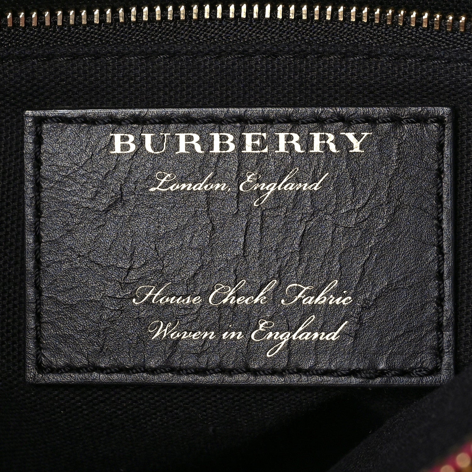 Burberry Grainy Calfskin House Check Medium Banner Tote Brilliant Fuchsia 7 of 15