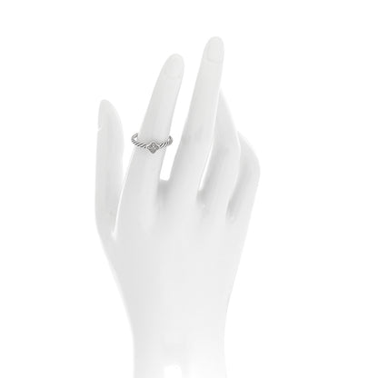 David Yurman Sterling Silver Diamond Quatrefoil Ring 52 6 2 of 4