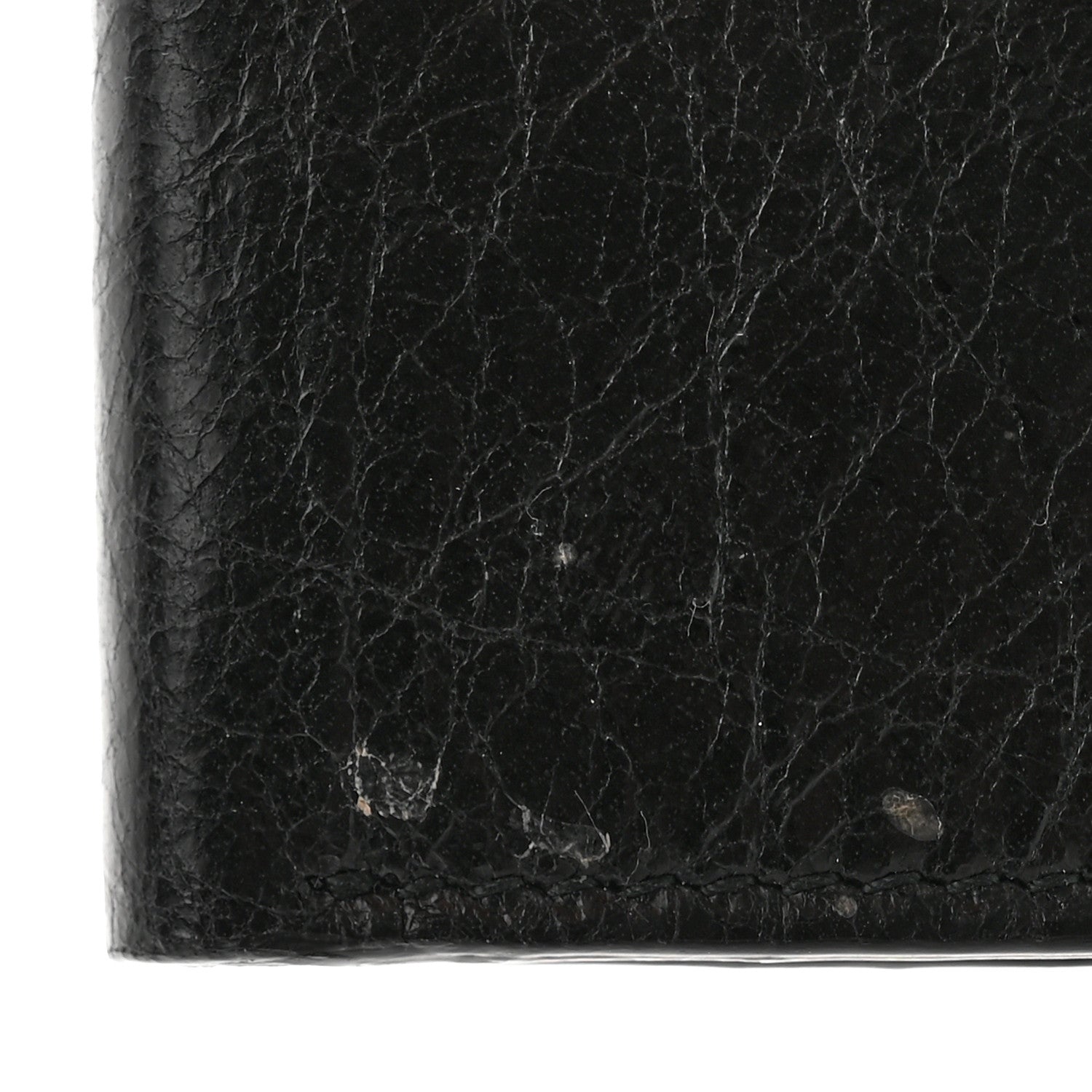 Balenciaga Agneau Arena Classic Silver Hardware Mini Wallet Black 7 of 10