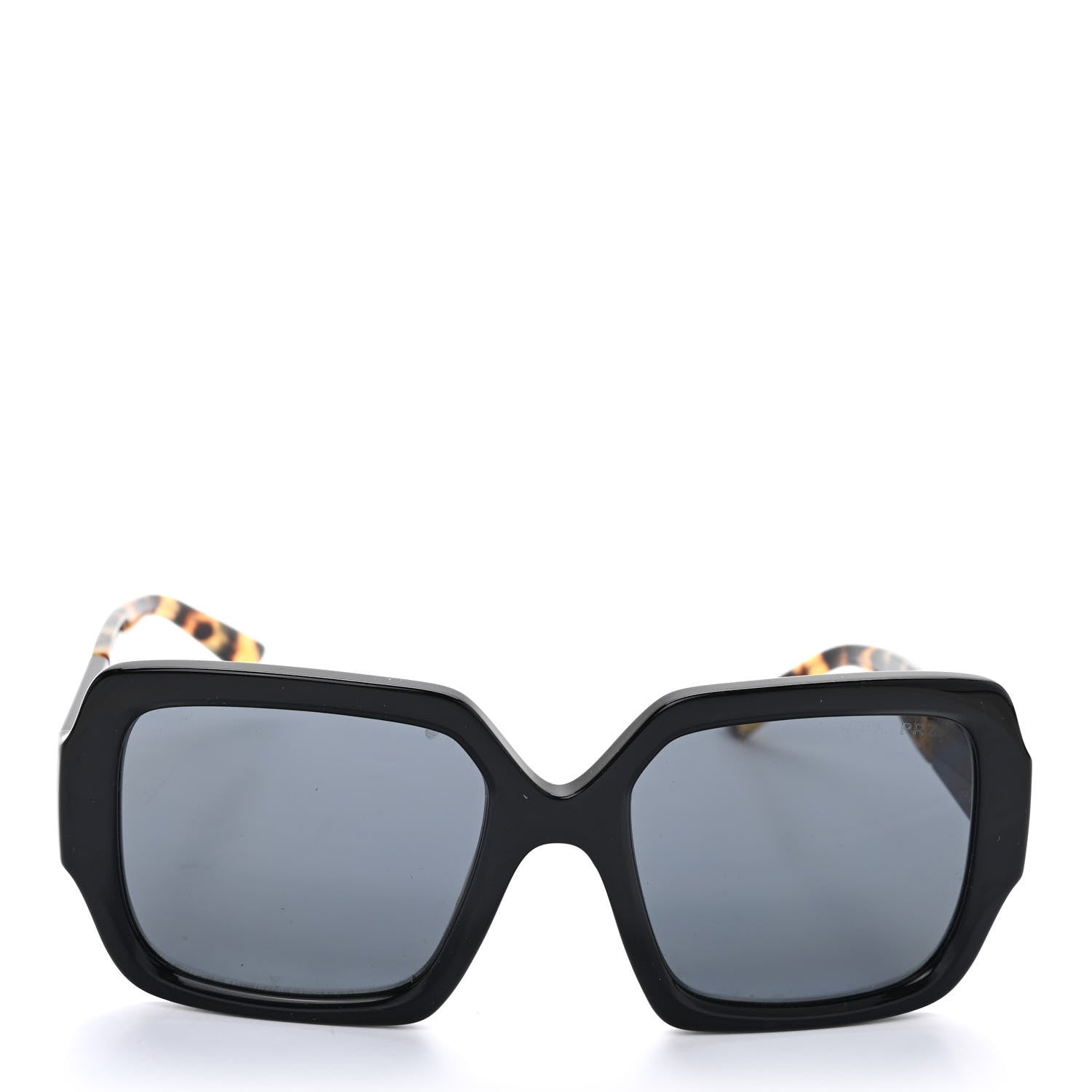 Prada Oversized Monochrome Sunglasses SPR 21X Black Tortoise 2 of 8