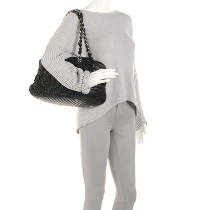 Chanel Lambskin Astrakhan Bowler Black 2 of 7