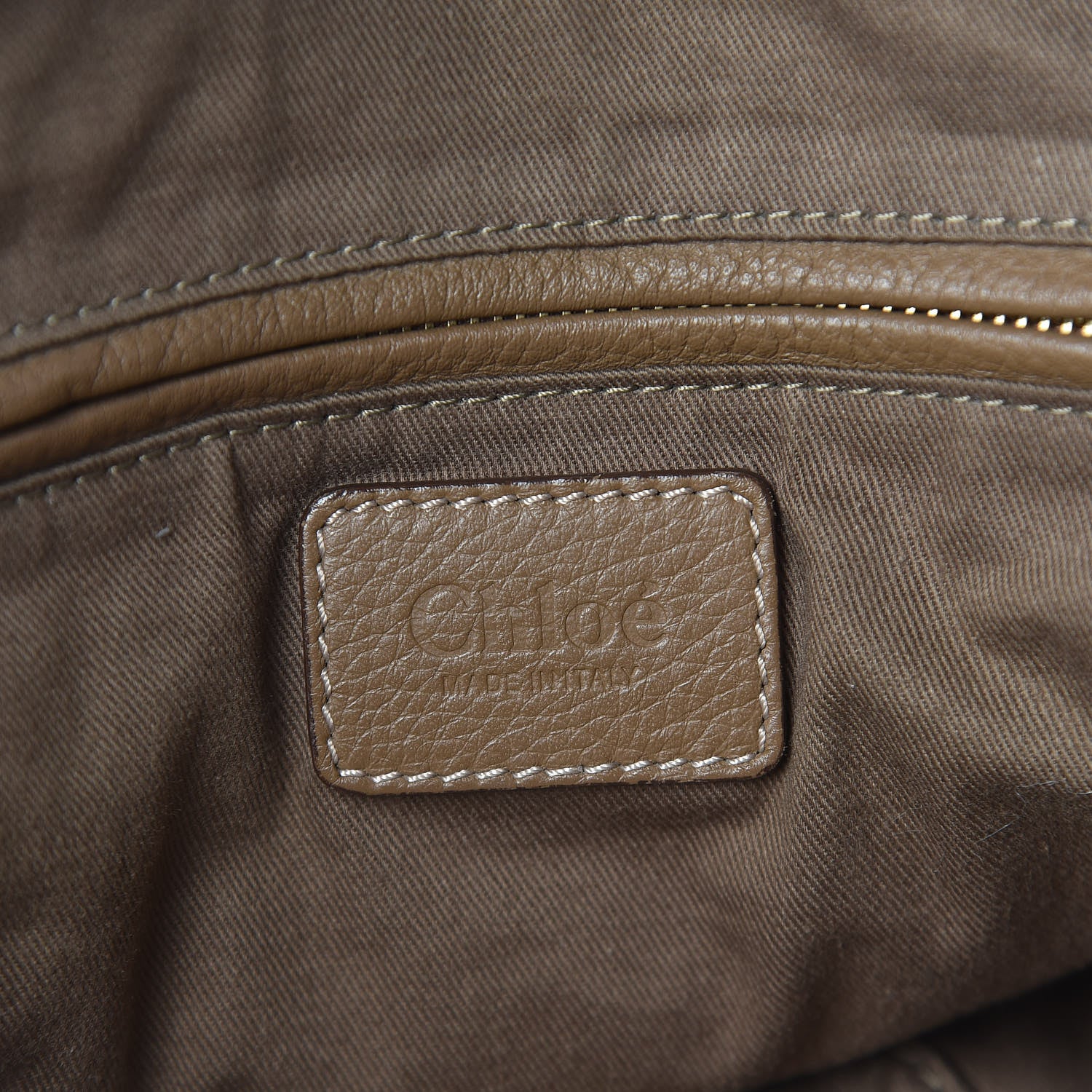 Chloe Calfskin Large Marcie Satchel Barbour Khaki 6 of 10