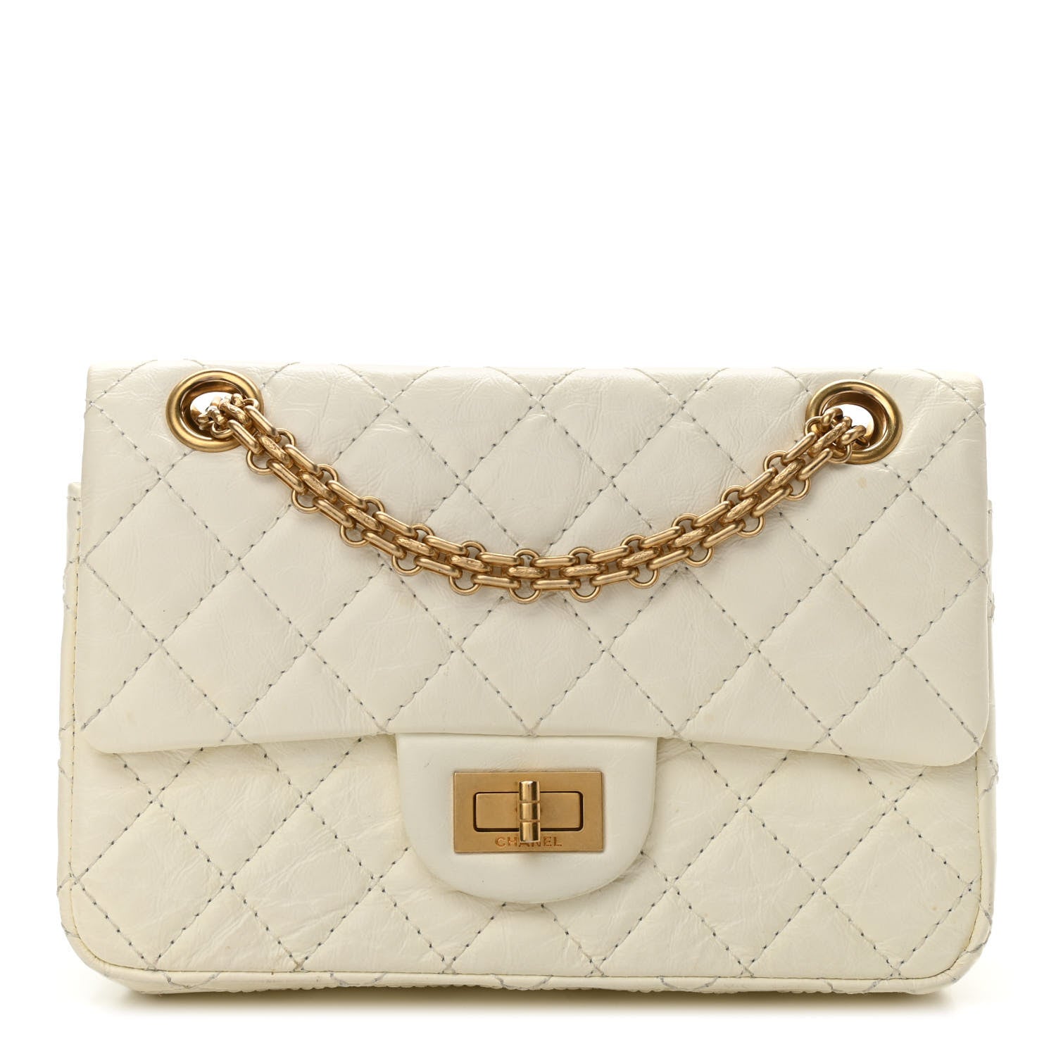Chanel Aged Calfskin Quilted 2.55 Reissue Mini Flap White 1 of 10
