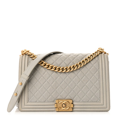 Chanel Caviar Quilted New Medium Boy Flap Grey 1 of 10