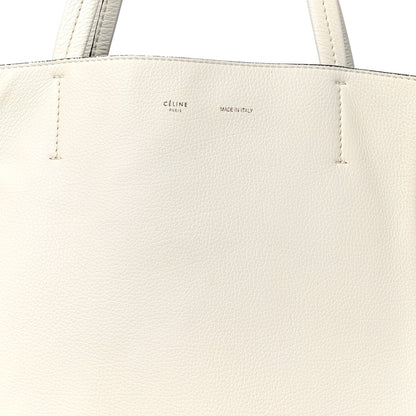 Celine Grained Calfskin Medium Horizontal Cabas Phantom White 7 of 9