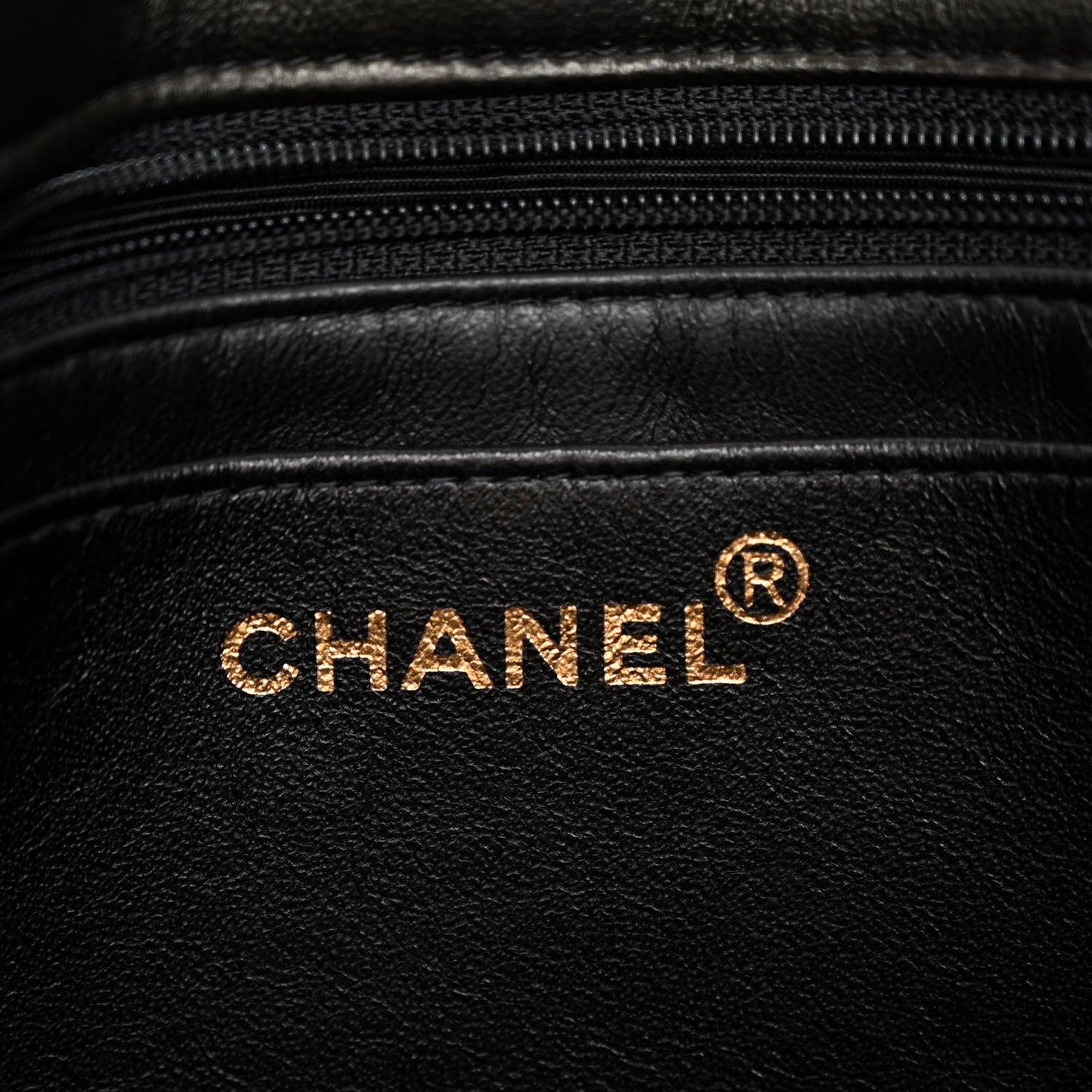 Lambskin Quilted Shopping Tote Black