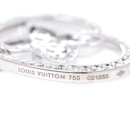 Louis Vuitton 18K White Gold Diamond Large Coeur Heart Pendant Necklace 7 of 7