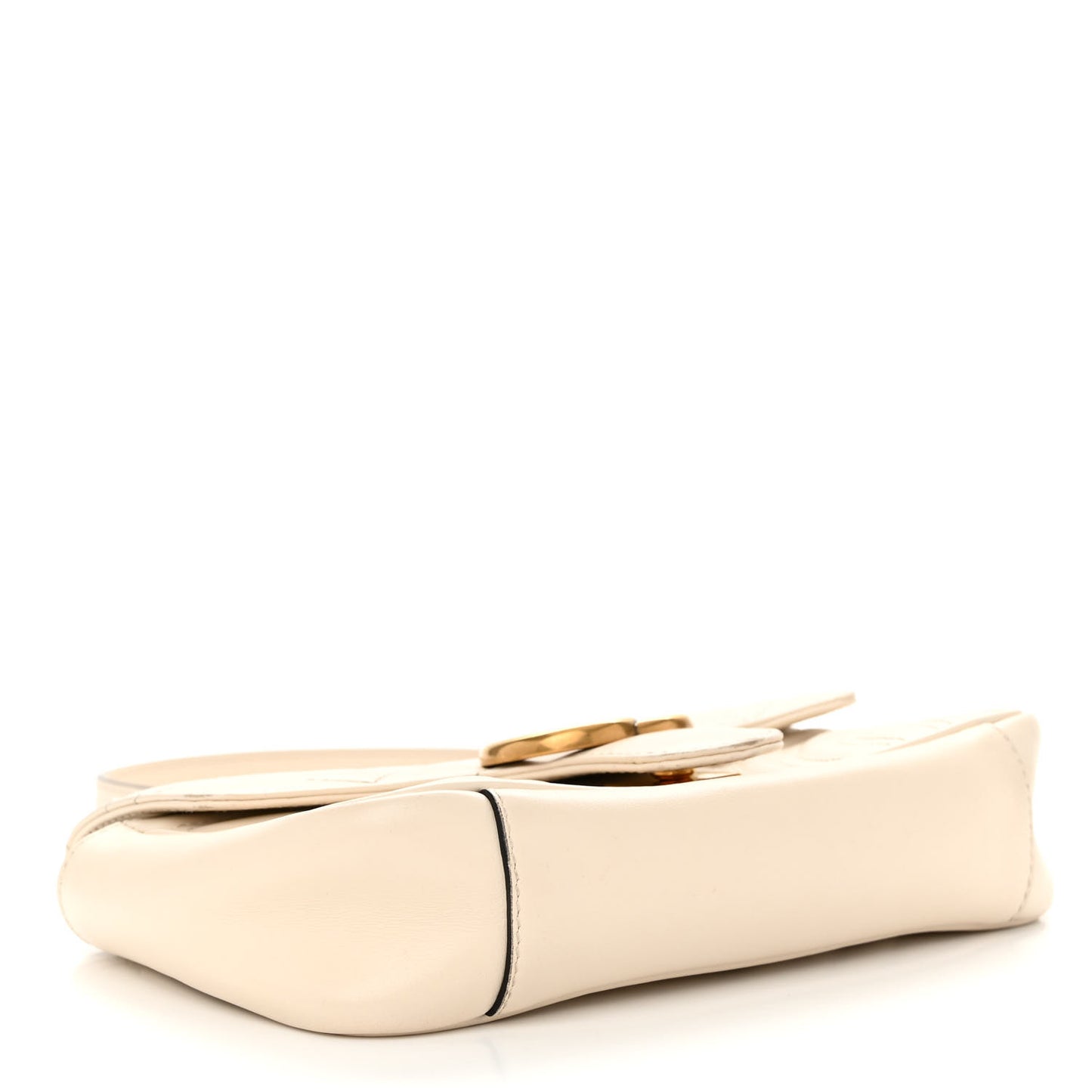 Calfskin Matelasse Mini GG Marmont Shoulder Bag White