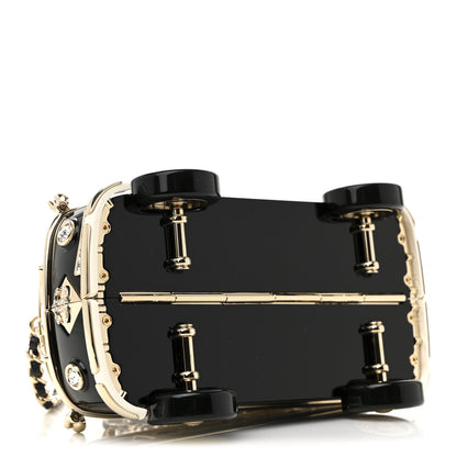 Chanel Resin Crystal Los Angeles Mini Van Minaudiere Black White 4 of 11