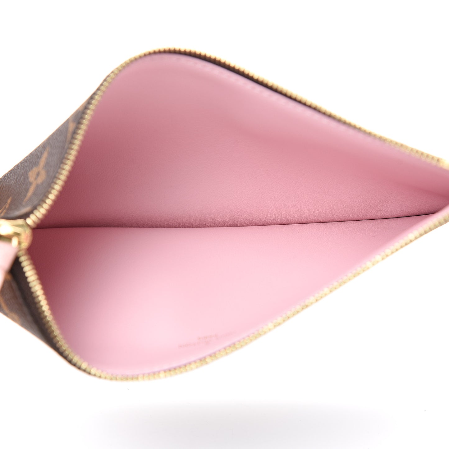 Monogram Felicie Chain Wallet Zippered Insert Rose Ballerine