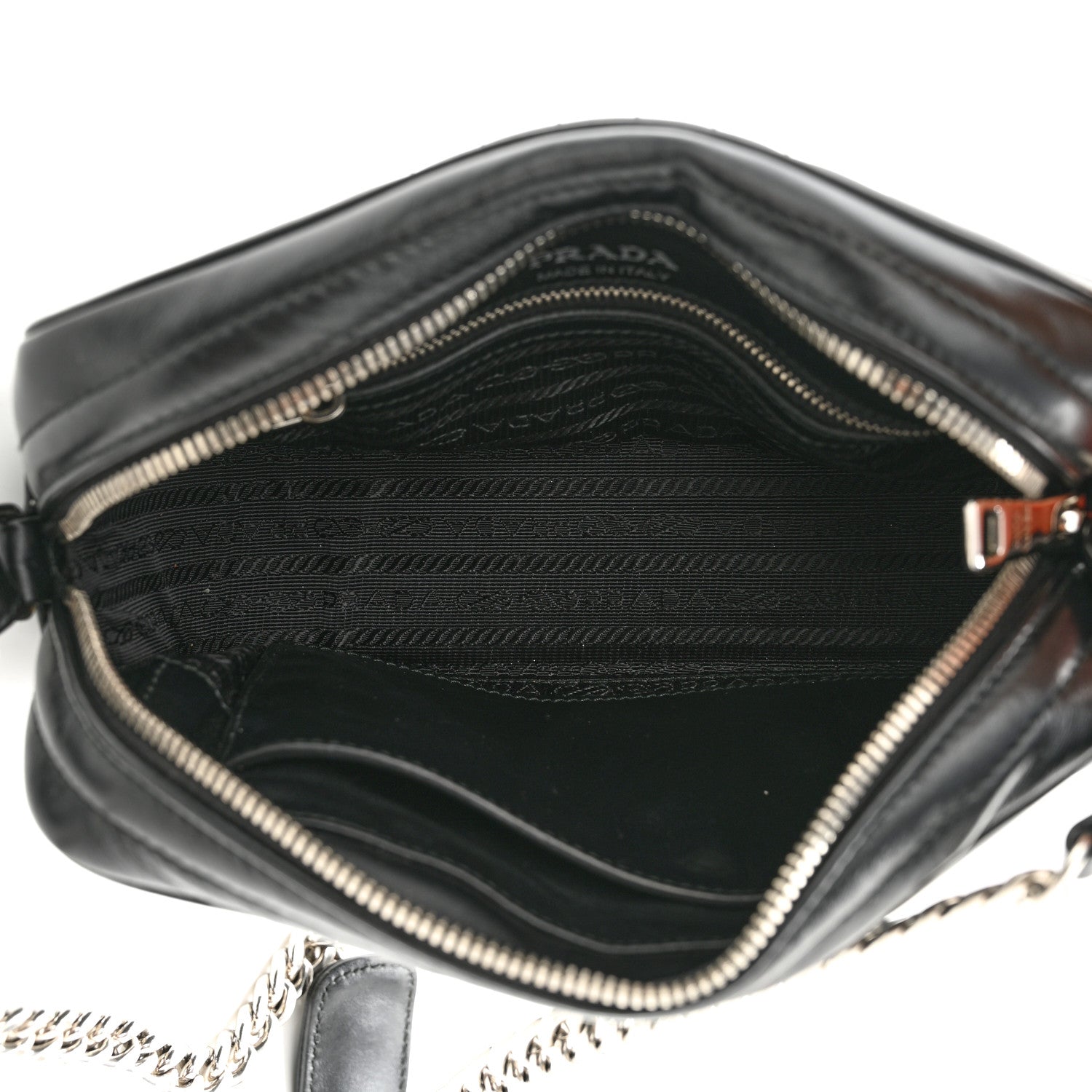 Prada Soft Calfskin Diagramme Camera Bag Black 5 of 11