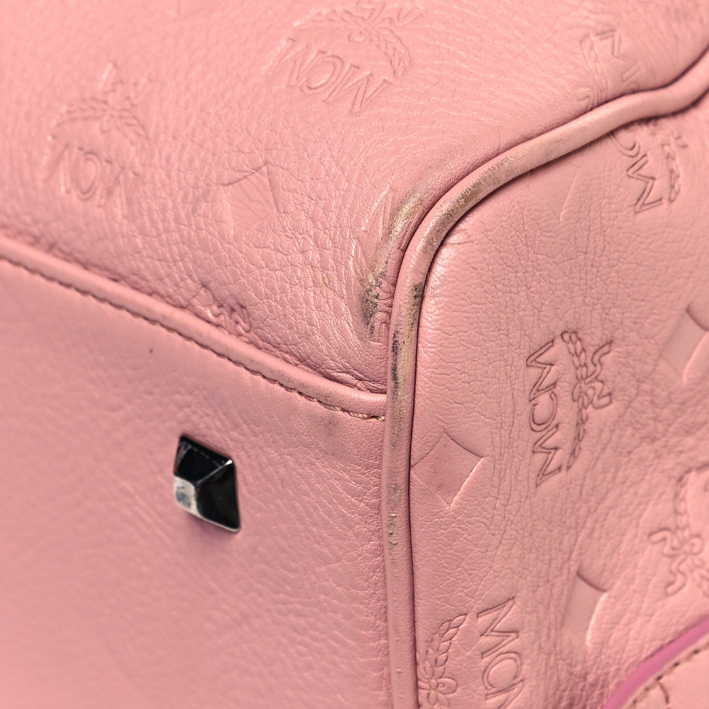 Calfskin Ottomar Monogram Duffle Bag Pink