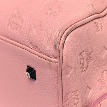 MCM Calfskin Ottomar Monogram Duffle Bag Pink 7 of 24