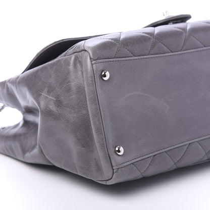 Chanel Glazed Calfskin Quilted Small CC Delivery Tote Grey 6 of 10