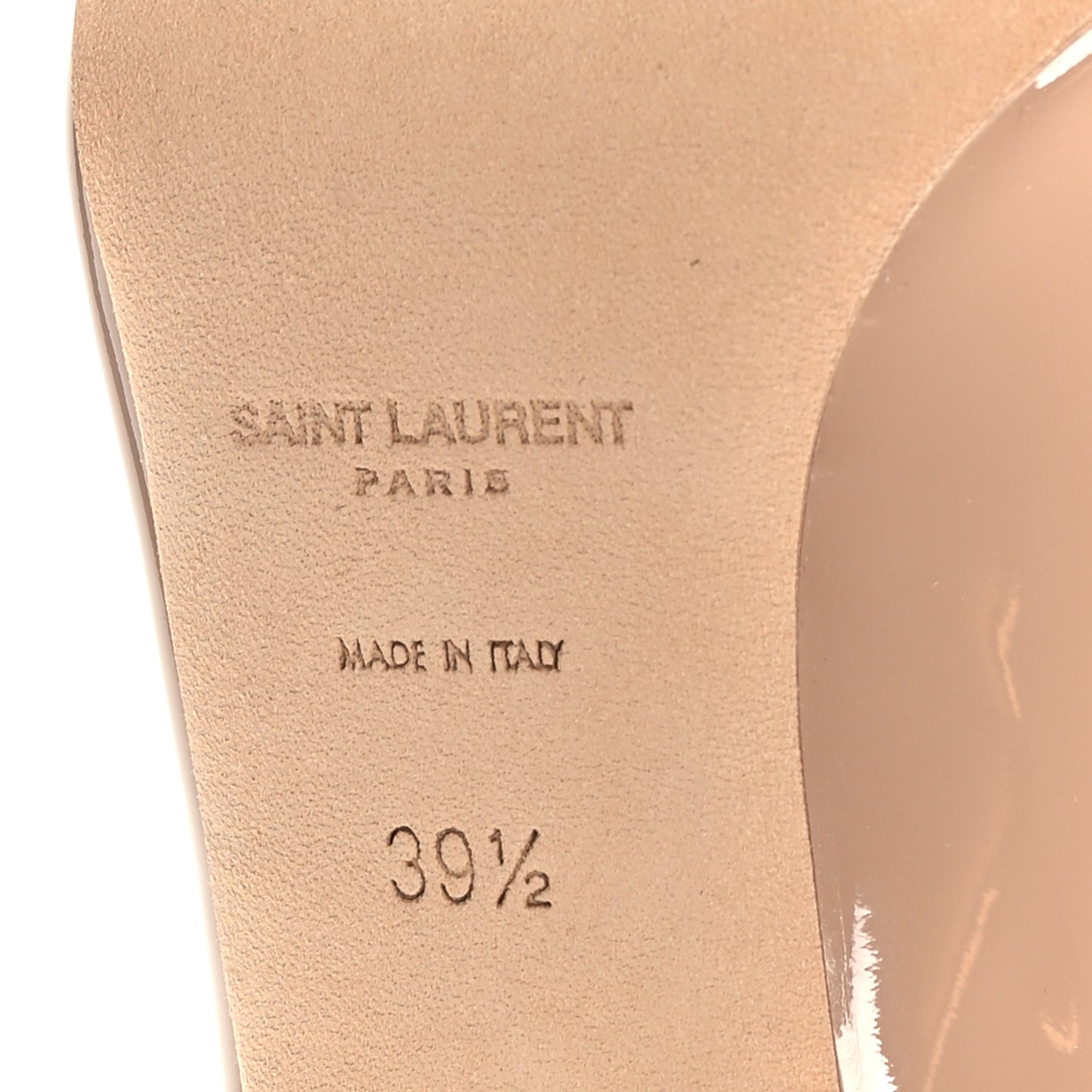 Patent Calfskin Zoe 105 Pump 39.5 Nude
