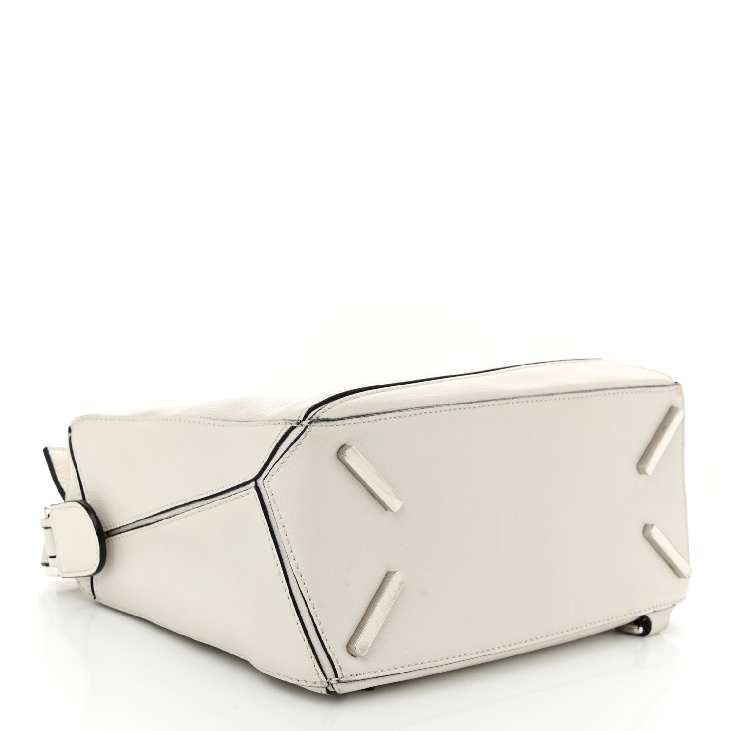 Loewe Grained Calfskin Small Puzzle Bag White 4 of 12