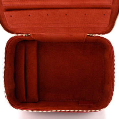 Chanel Caviar Quilted Top Handle Jewelry Case Red 5 of 10