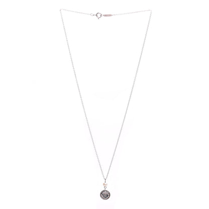 Tiffany Sterling Silver Pearl Nature Rose Pendant Necklace 3 of 4