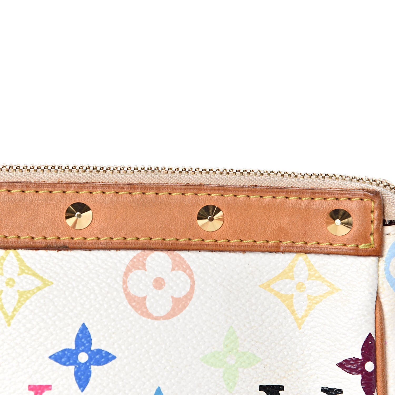 Louis Vuitton Monogram Multicolor Pochette Accessories White 10 of 14