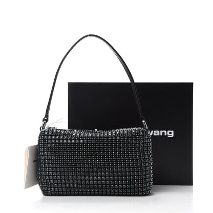 Alexander Wang Mesh Crystal Rhinestone Mini Heiress Pouch Navy 10 of 10