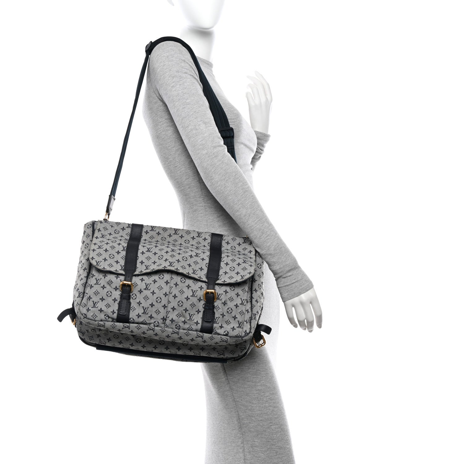 Louis Vuitton LOUIS VUITTON Mini Lin Sac a Langer Diaper Bag Blue 2 of 17