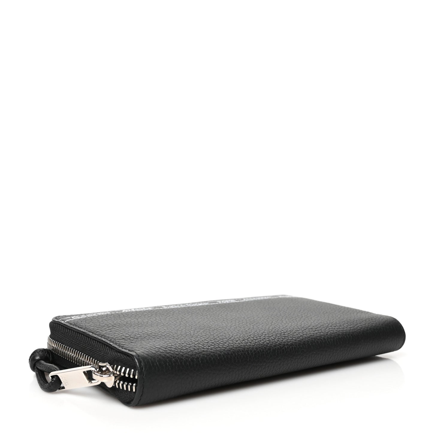 HOMME Grained Calfskin Zipped Wallet Black