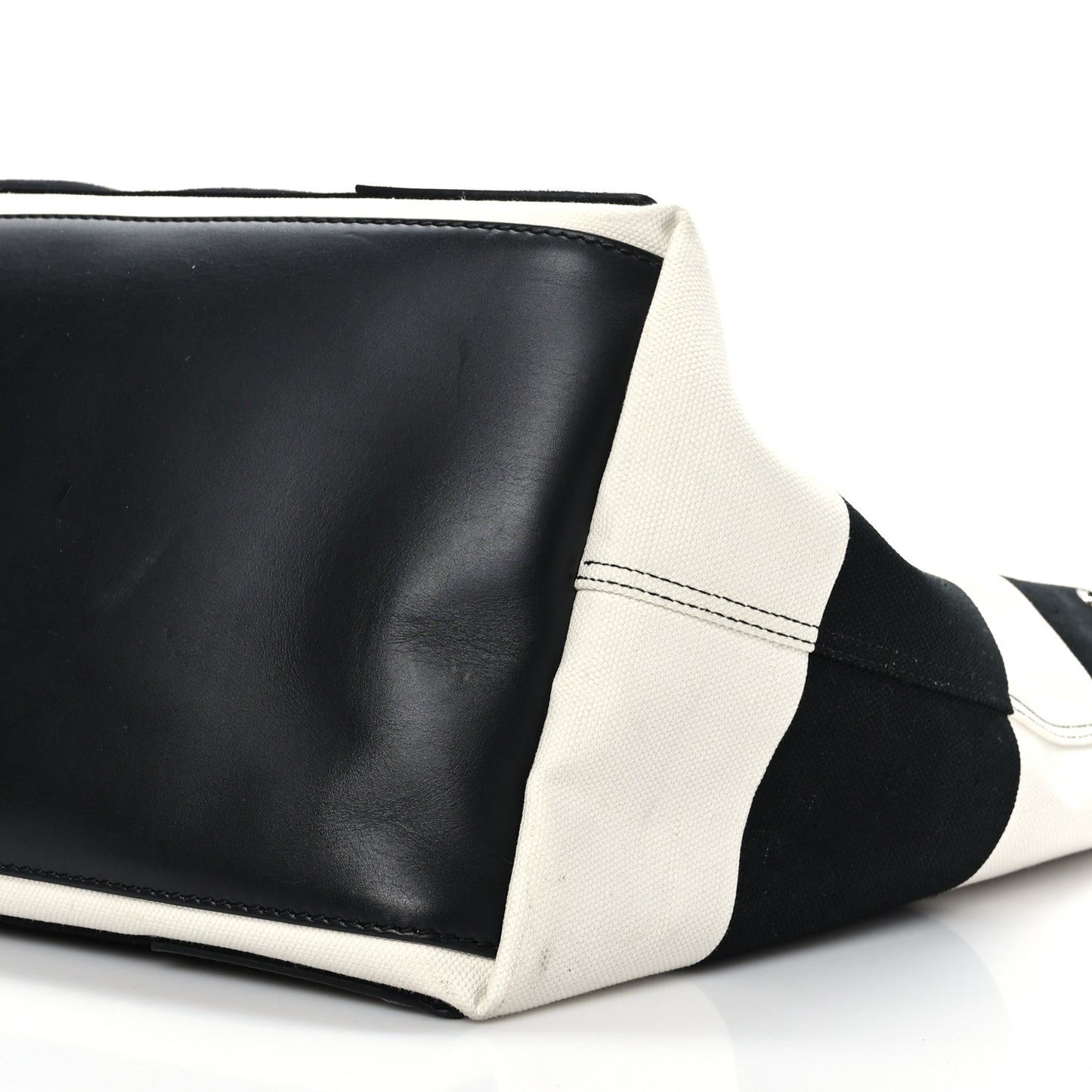 Canvas Striped M NavyCabas Black White