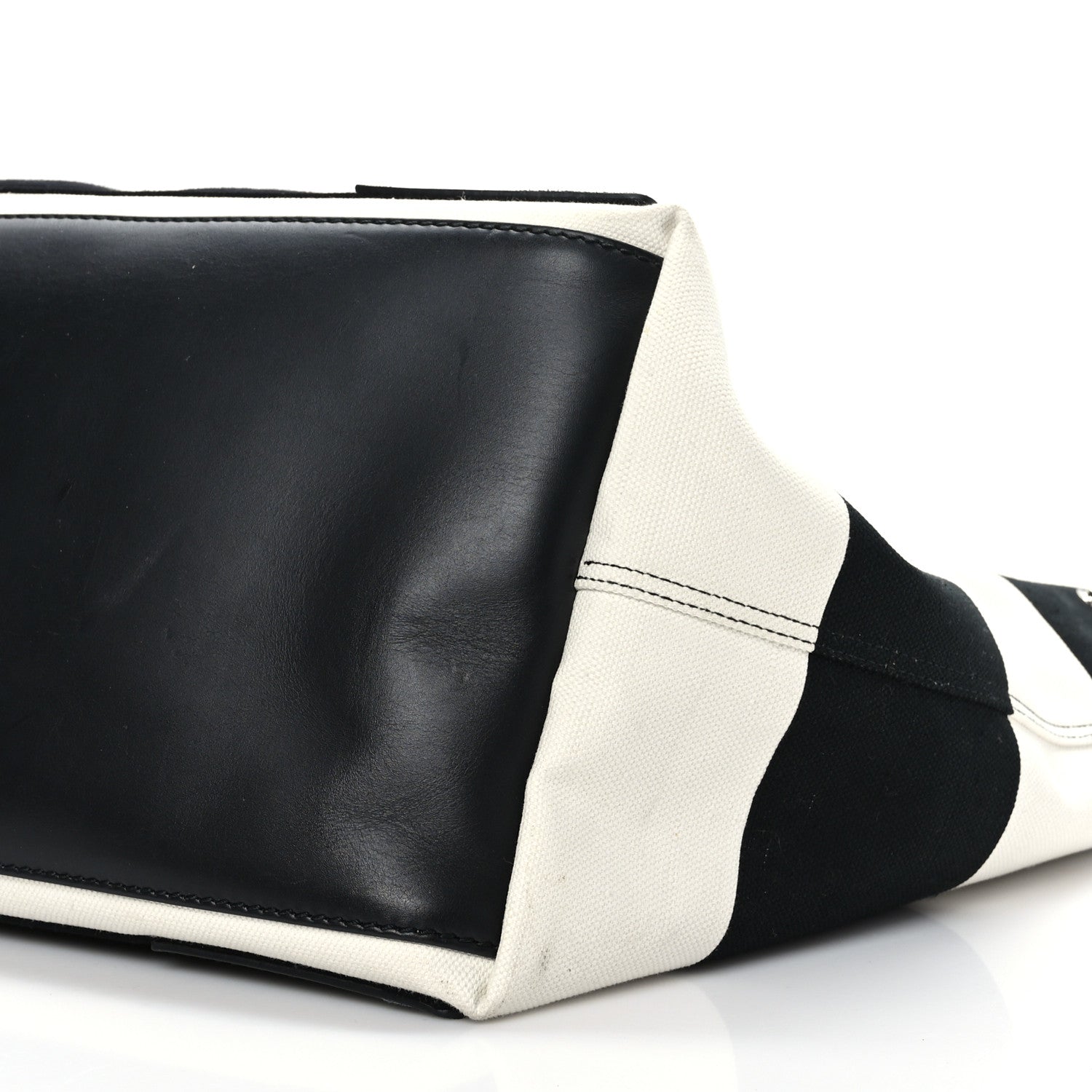 Balenciaga Canvas Striped M NavyCabas Black White 9 of 9