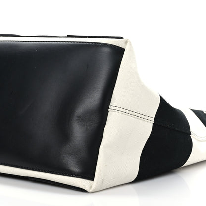 Balenciaga Canvas Striped M NavyCabas Black White 9 of 9