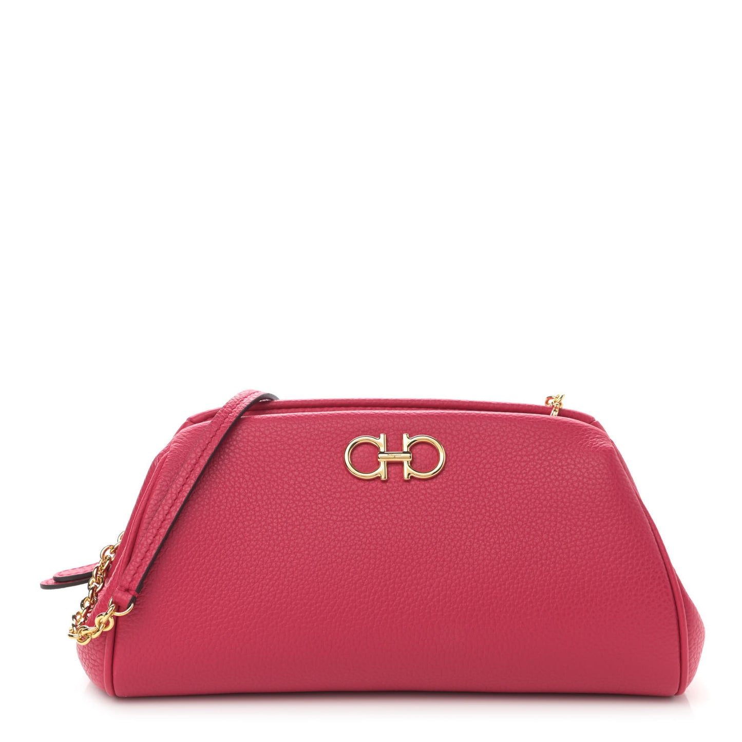 Calfskin Small Gancini Crossbody Pink