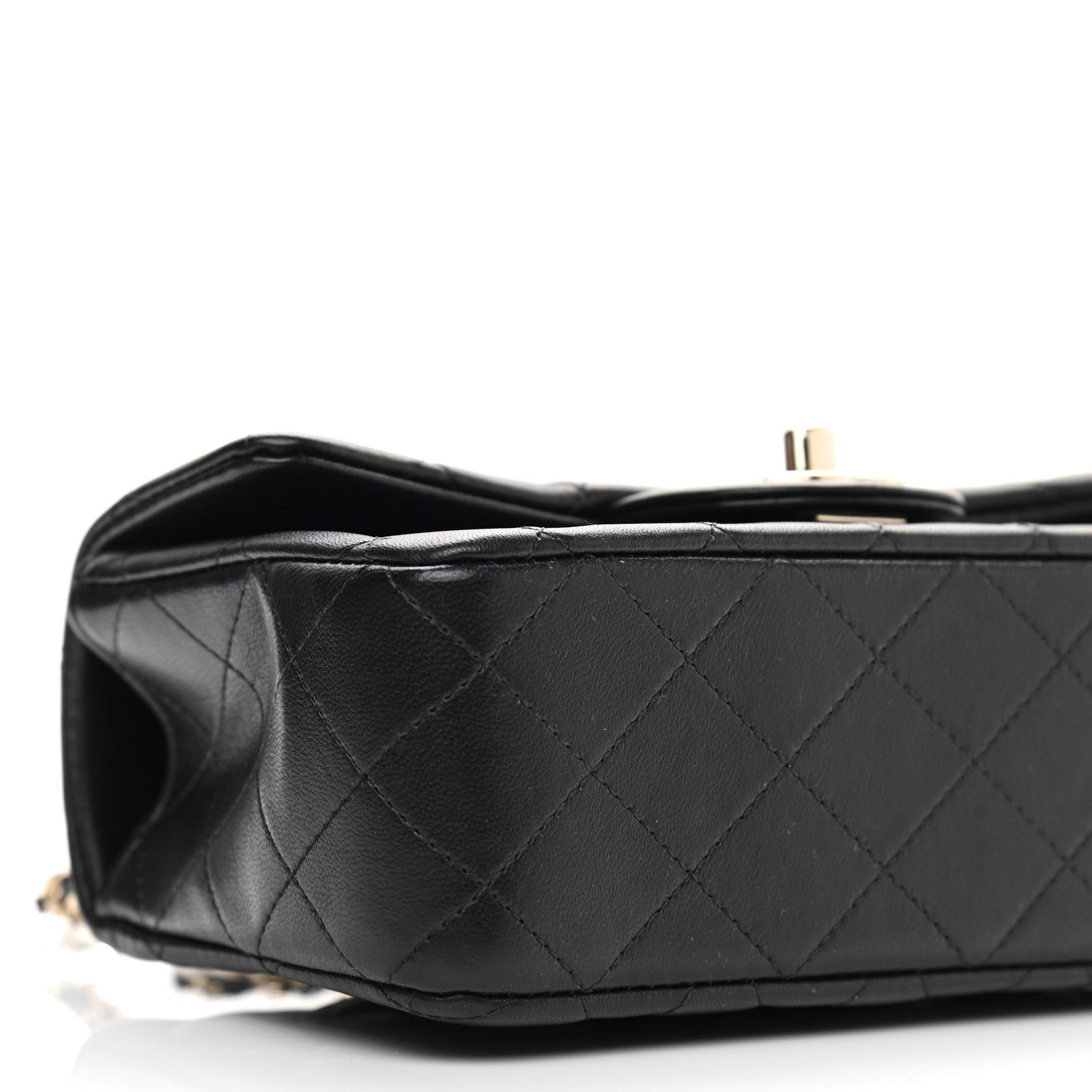 Chanel Lambskin Quilted Mini Top Handle Rectangular Flap Black 9 of 10