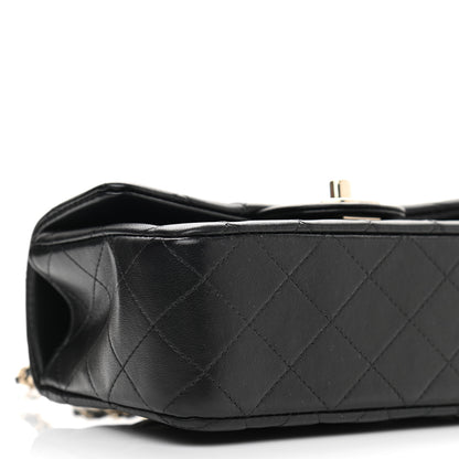 Chanel Lambskin Quilted Mini Top Handle Rectangular Flap Black 9 of 10