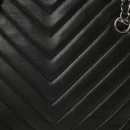 Chanel Lambskin Chevron Quilted Shoulder Bag Black 14 of 14