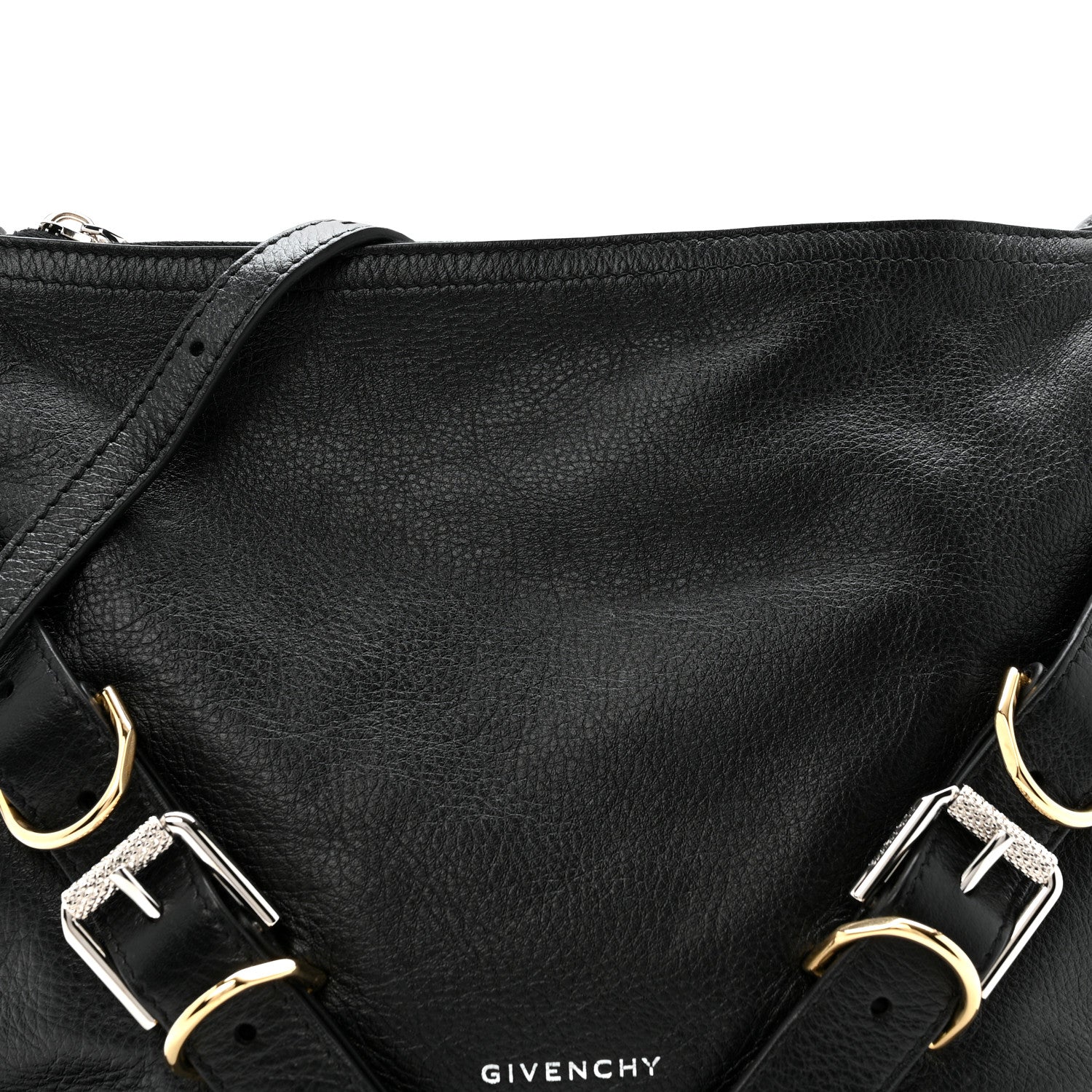 Givenchy Crinkled Calfskin Small Voyou Bag Black 8 of 13