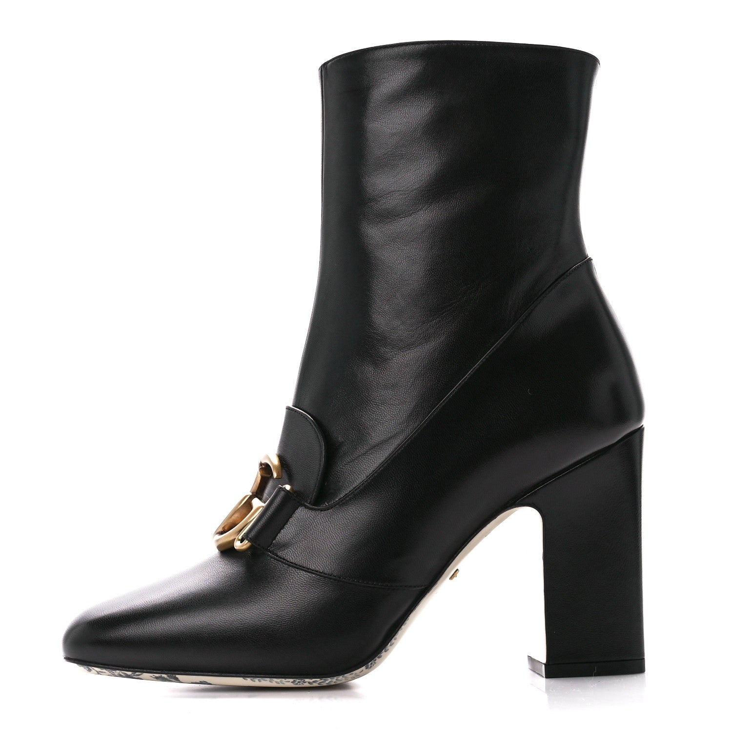 Gucci Malaga Kid GG Victoire 95mm Ankle Boots 38 Black 1 of 9