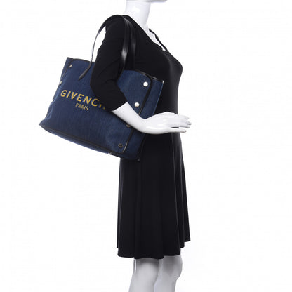 Givenchy Denim Medium Logo Bond Shopper Tote Blue 2 of 10