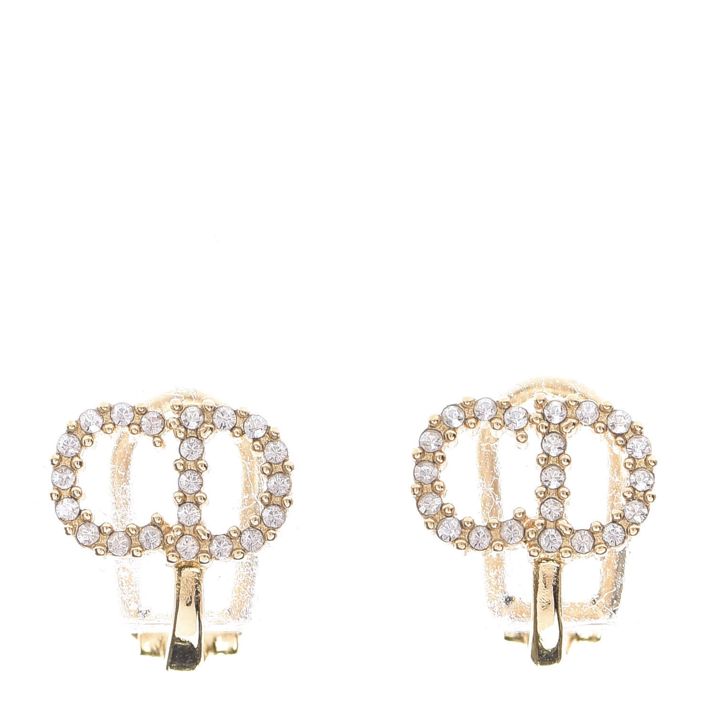 Crystal Clair D Lune Clip On Earrings Gold