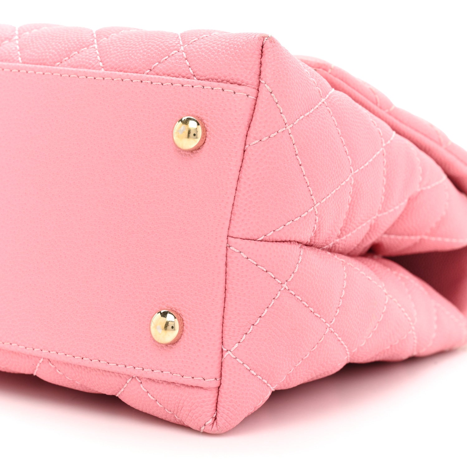 Chanel Caviar Quilted Small Coco Handle Flap Pink 10 of 19