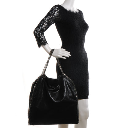 Stella McCartney Faux Leather Shaggy Deer Large Falabella Black 2 of 8