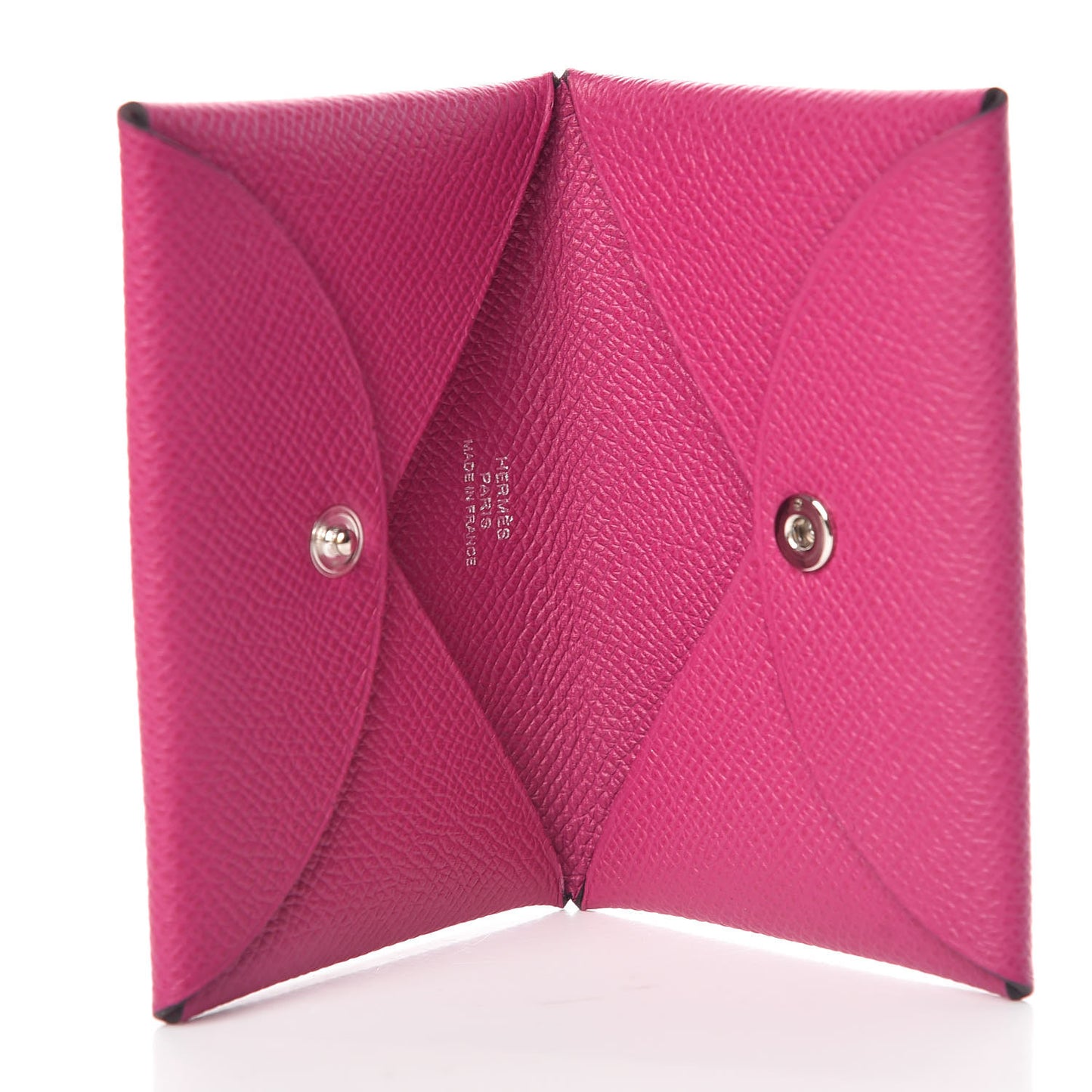 Epsom Calvi Card Case Rose Pourpre