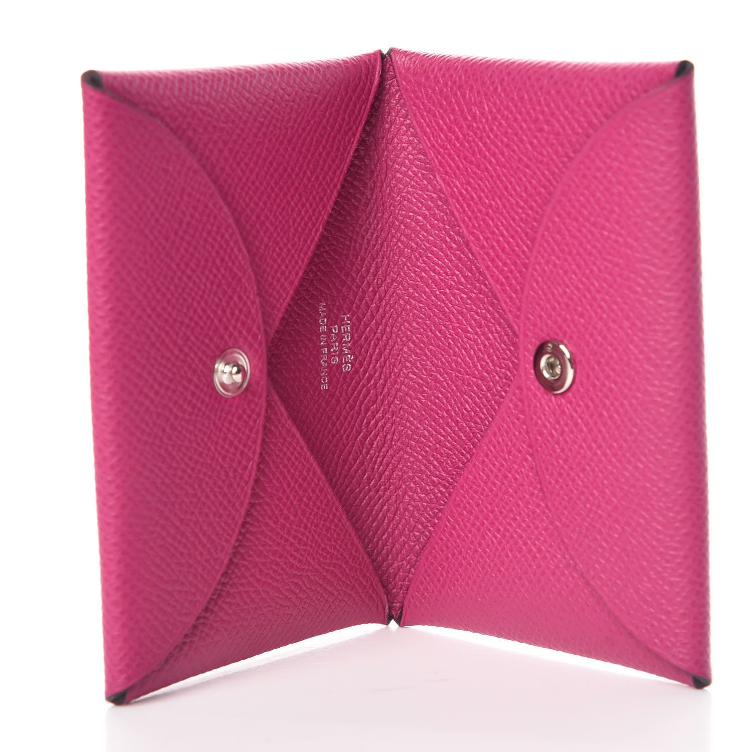Hermes Epsom Calvi Card Case Rose Pourpre 5 of 7