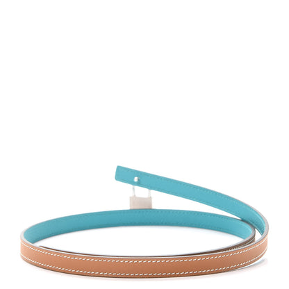 Hermes Swift Epsom 13mm Romance Belt 75 Gold Bleu Paon 3 of 9