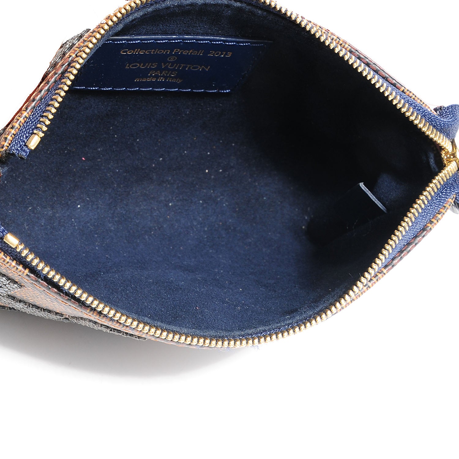 Louis Vuitton Damier Paillettes Mini Pochette Accessories Blue 7 of 7
